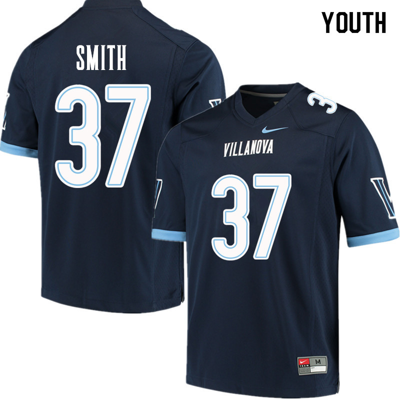 Youth #37 Andrew Smith Villanova Wildcats College Football Jerseys Sale-Navy
